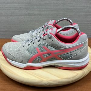 Asics Womens Gel Dedicate 6 1042A067 Grey Pink Running Shoes Size 9